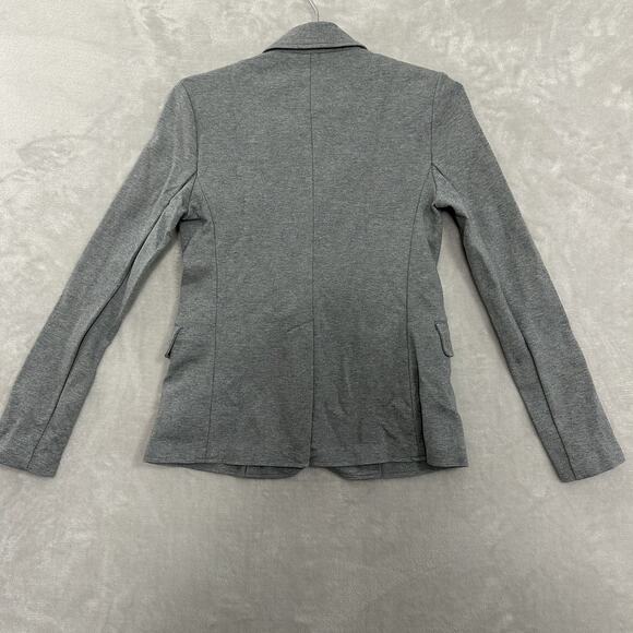 Everlane Women's Blazer XS Gray Organic Cotton Knit Stretch Slim Fit Career - Picture 6 of 14